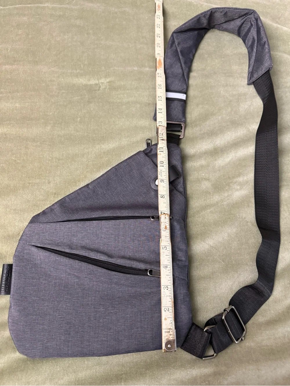 Wander+ Men's Gray Crossbody Sling Bag - Minimal Daily Carry #OSP